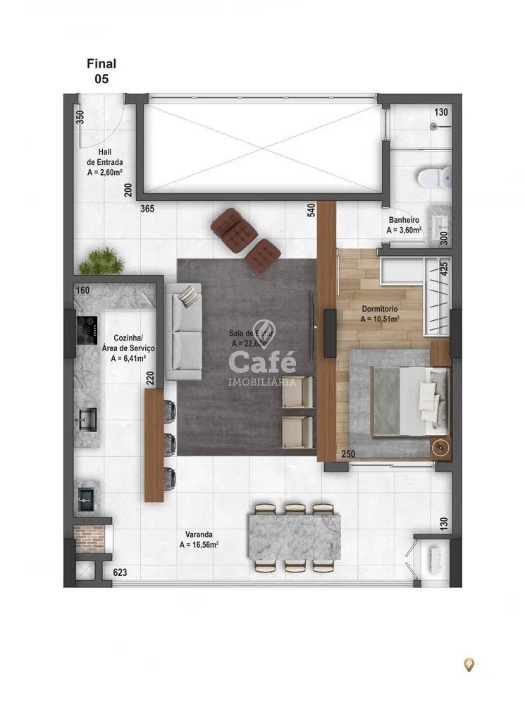 Apartamento, 1 quarto, 72 m² - Foto 3