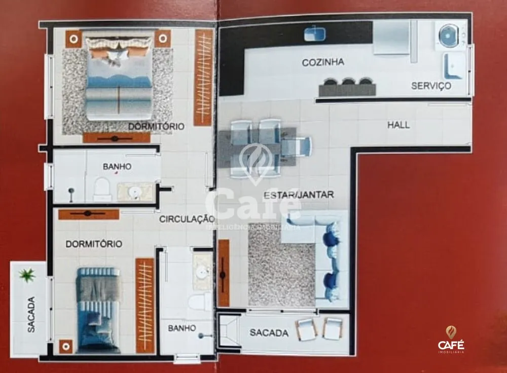 Apartamento, 1 quarto, 42 m² - Foto 3
