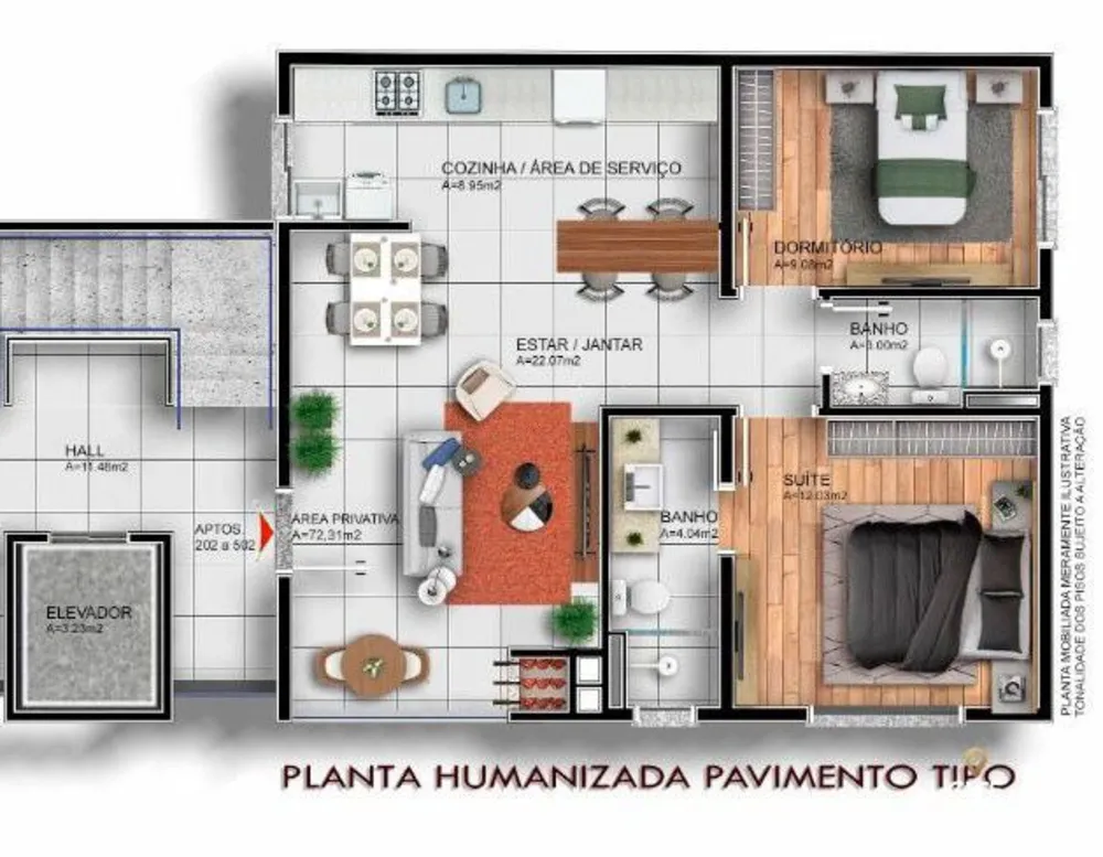 Apartamento, 2 quartos, 72 m² - Foto 1