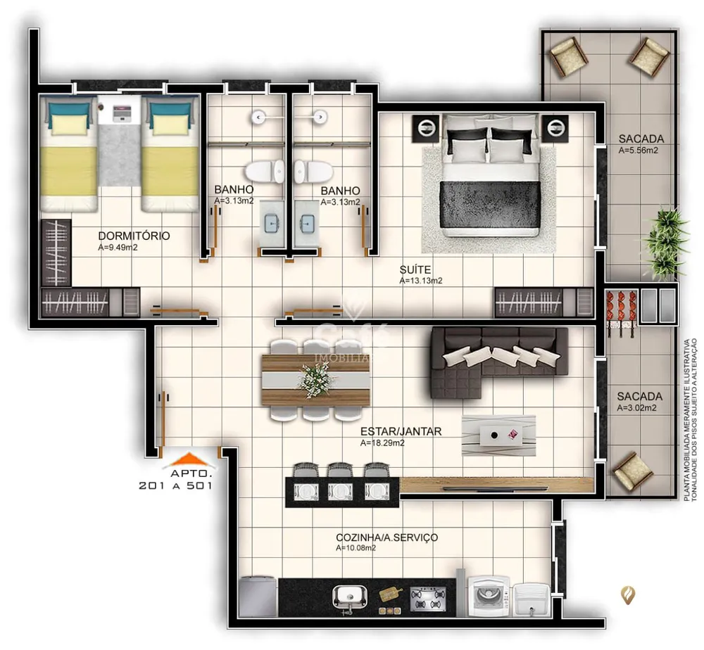 Apartamento, 2 quartos, 79 m² - Foto 2