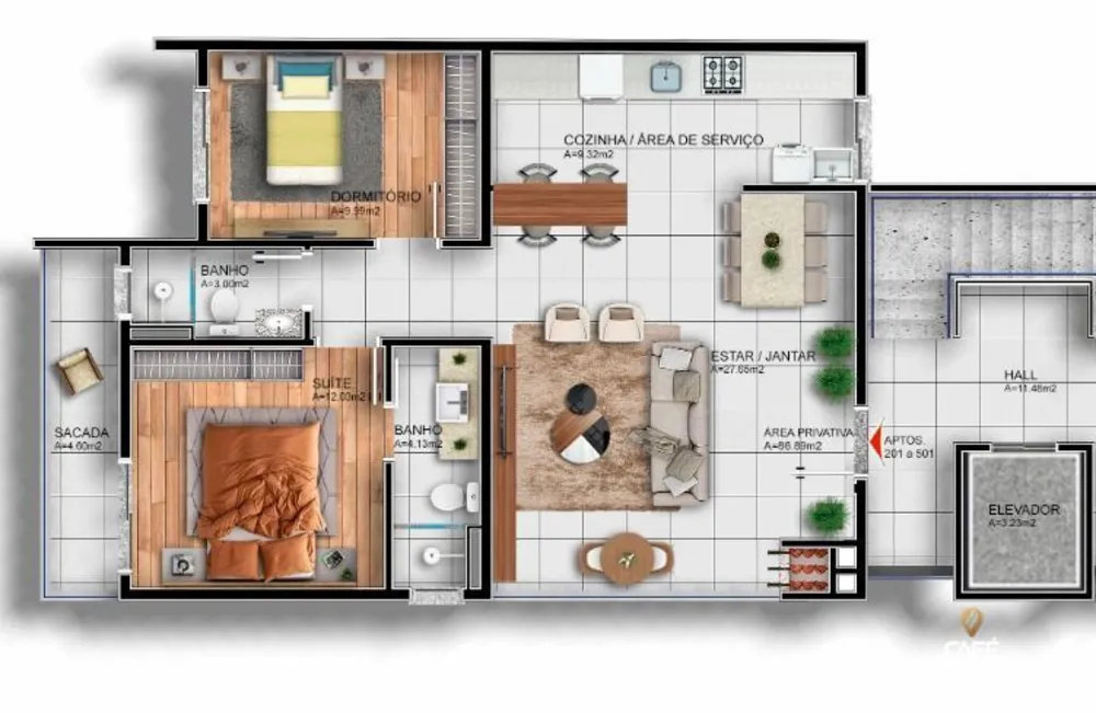 Apartamento, 2 quartos, 86 m² - Foto 2
