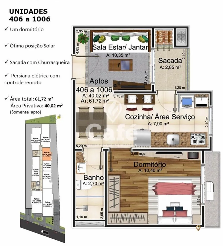 Apartamento, 1 quarto, 40 m² - Foto 2