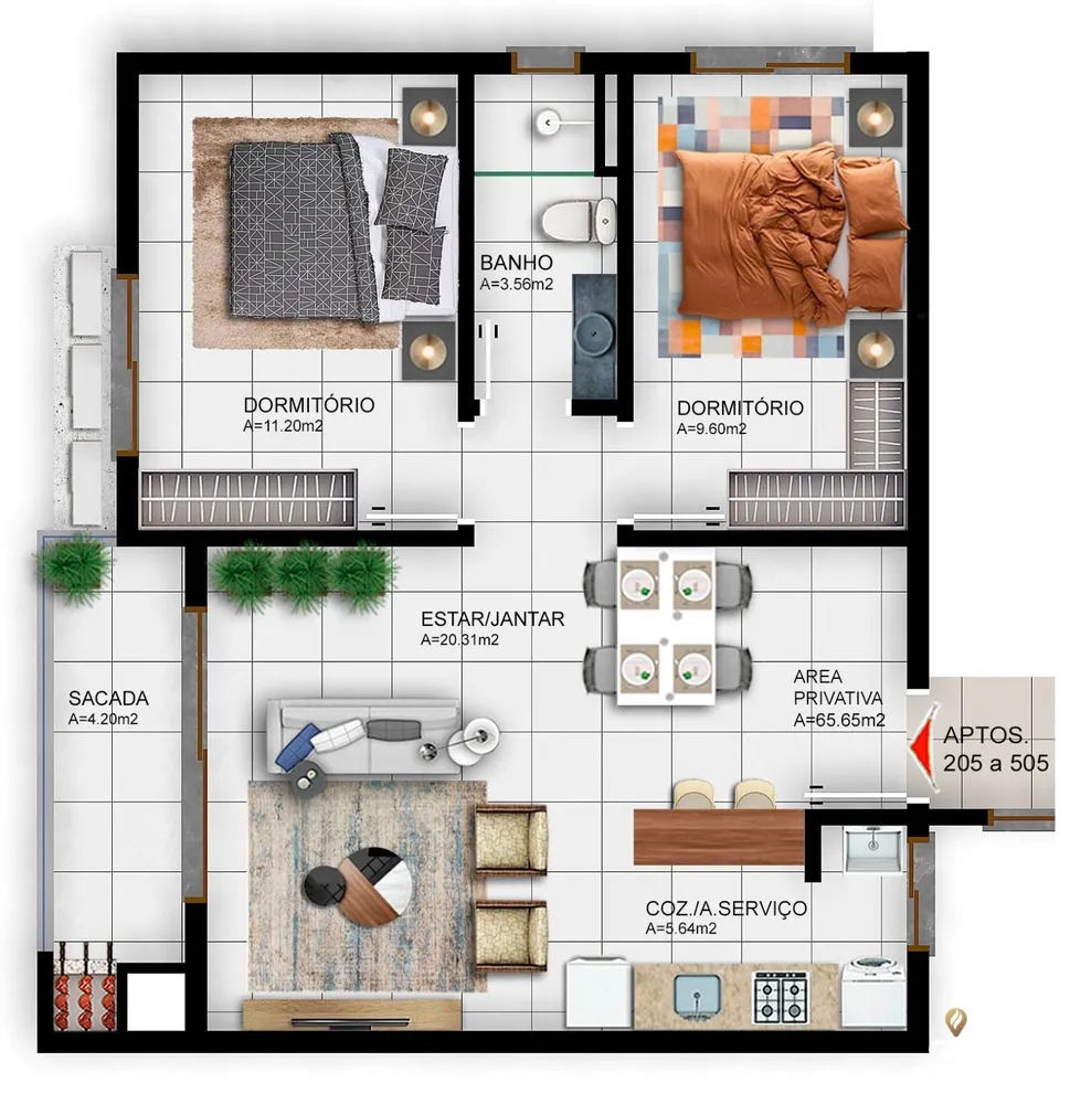 Apartamento, 1 quarto, 33 m² - Foto 4