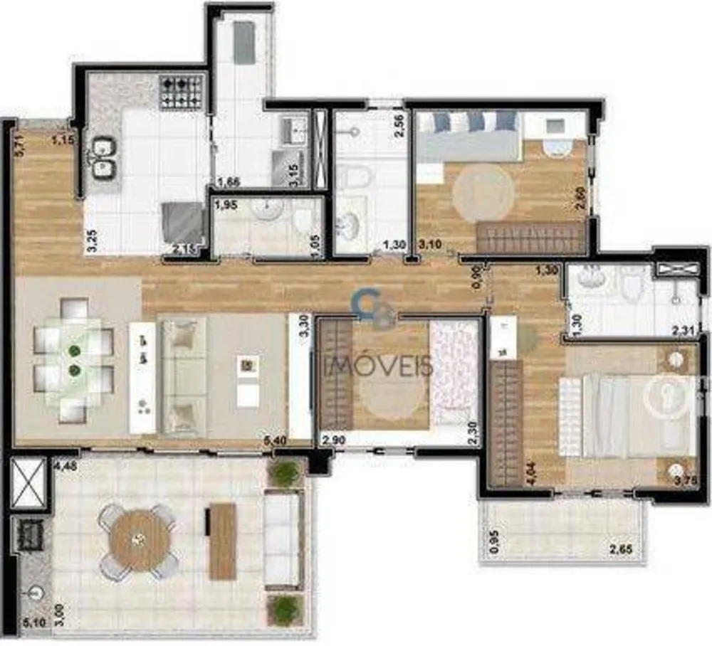 Apartamento, 2 quartos, 102 m² - Foto 4