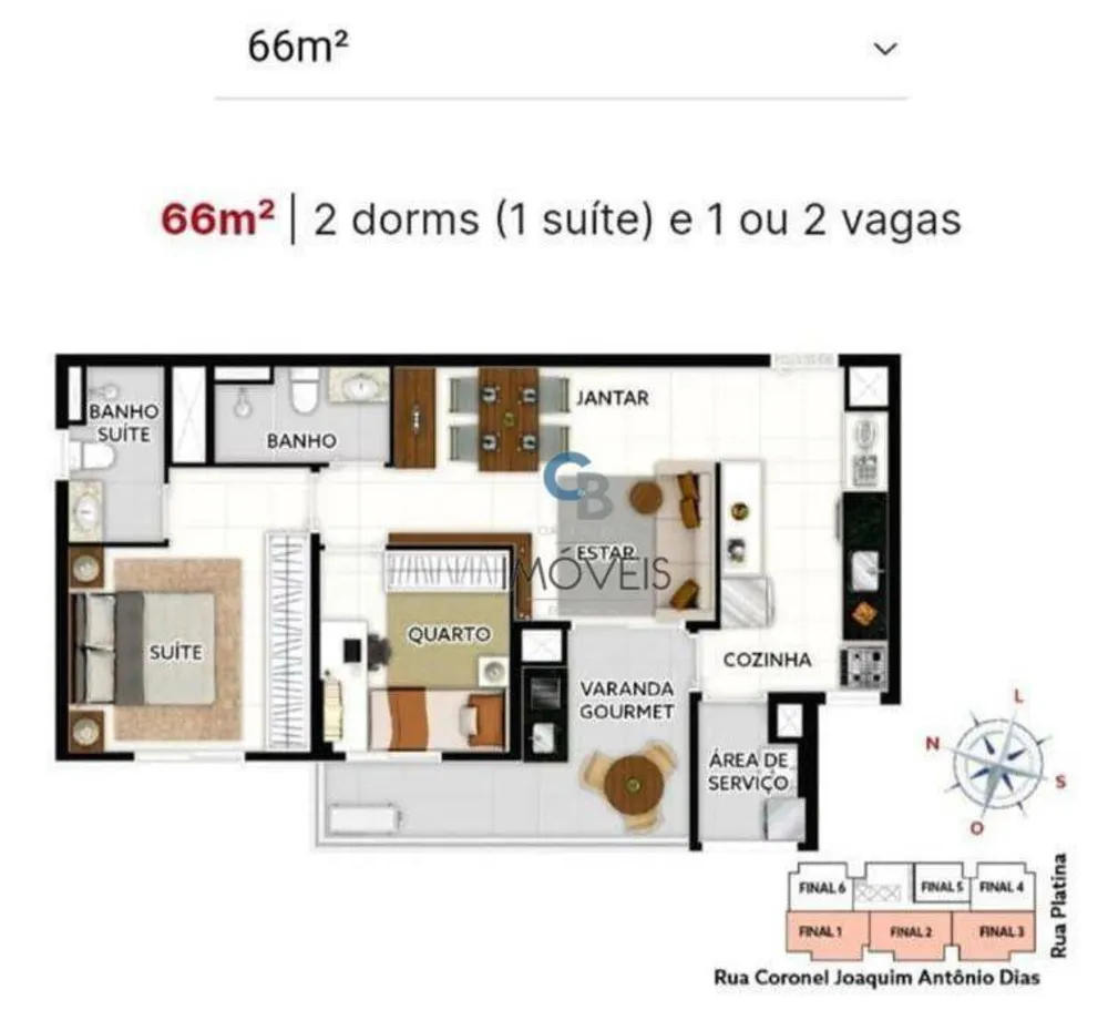 Apartamento, 2 quartos, 67 m² - Foto 2