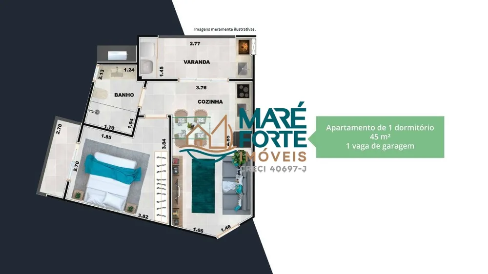 Apartamento, 1 quarto, 34 m² - Foto 6