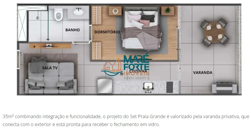 Apartamento, 1 quarto, 35 m² - Foto 10