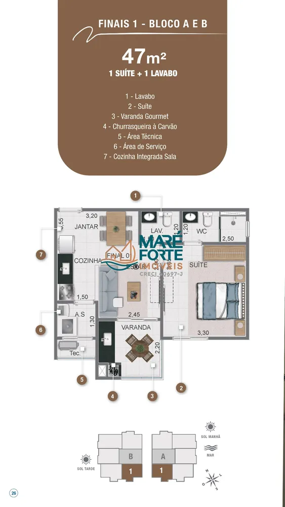 Apartamento, 1 quarto, 47 m² - Foto 2