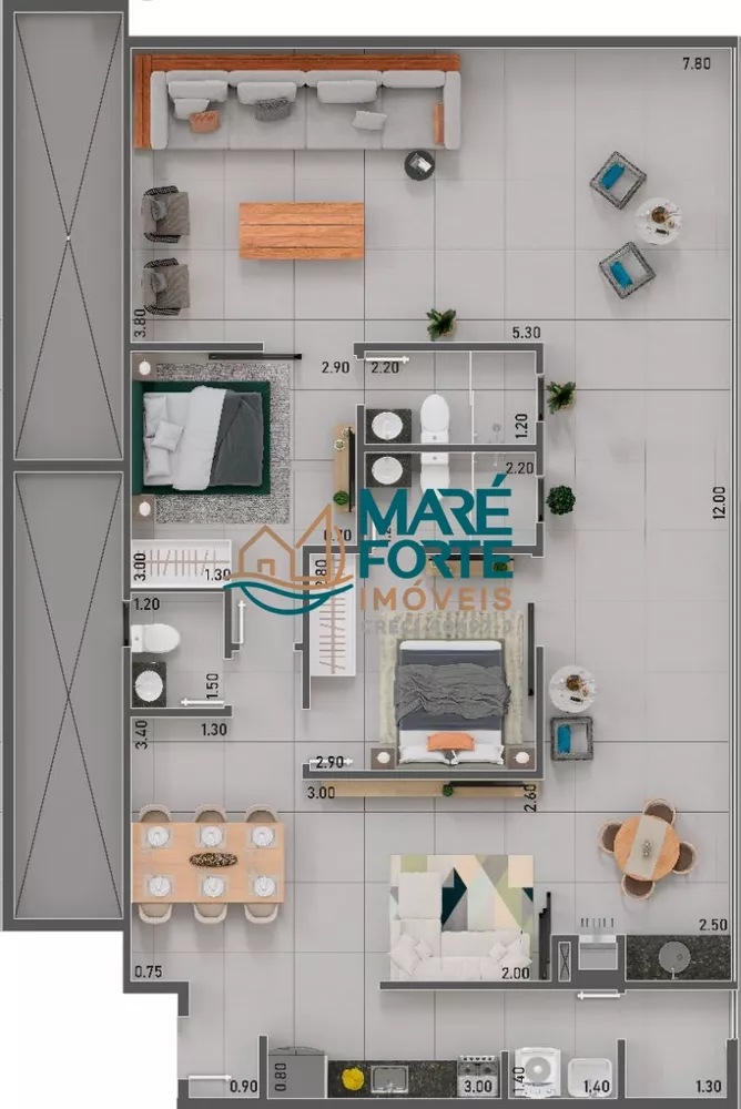 Cobertura, 2 quartos, 106 m² - Foto 12