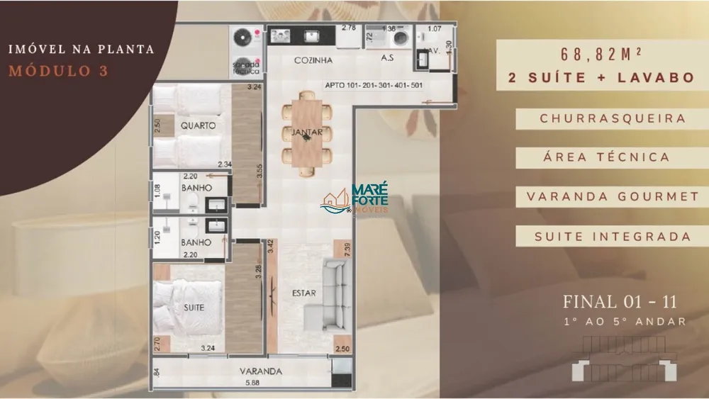 Apartamento, 1 quarto, 35 m² - Foto 5