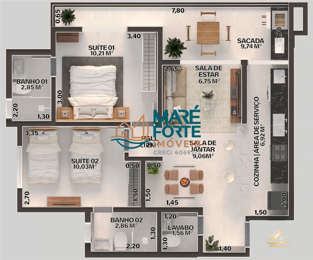 Apartamento à venda com 2 quartos, 73m² - Foto 4