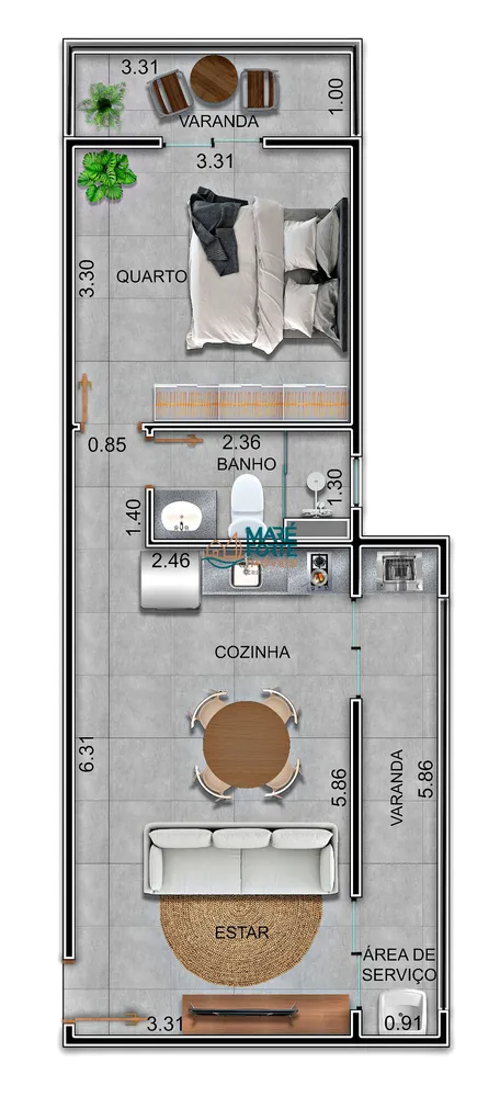 Apartamento, 42 m² - Foto 9