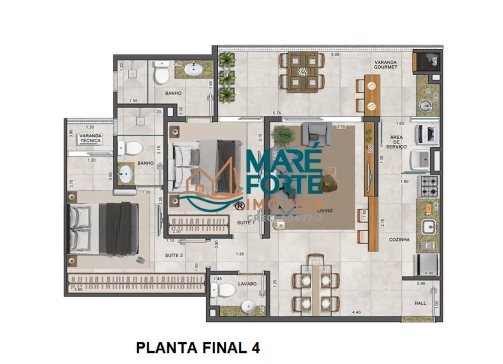 Apartamento, 2 quartos, 67 m² - Foto 4