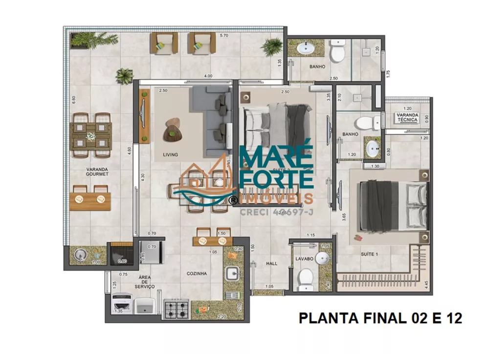 Apartamento, 2 quartos, 67 m² - Foto 2