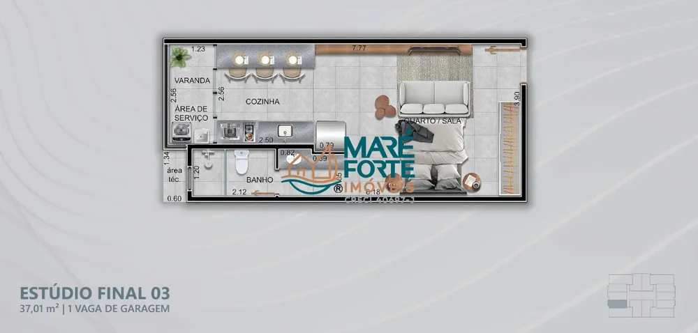 Apartamento, 37 m² - Foto 8