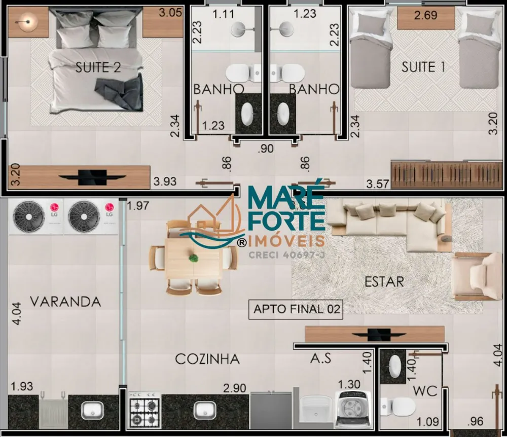 Apartamento, 2 quartos, 70 m² - Foto 7