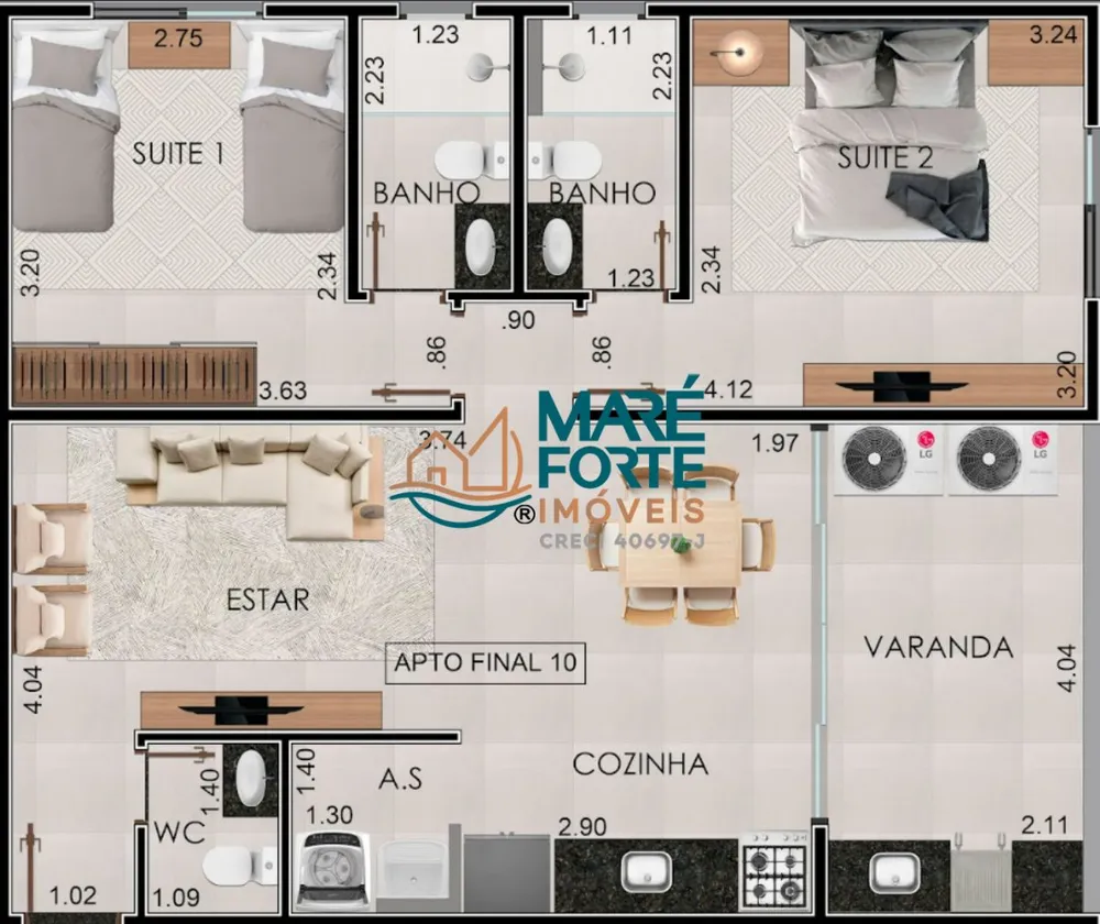 Apartamento, 2 quartos, 70 m² - Foto 14