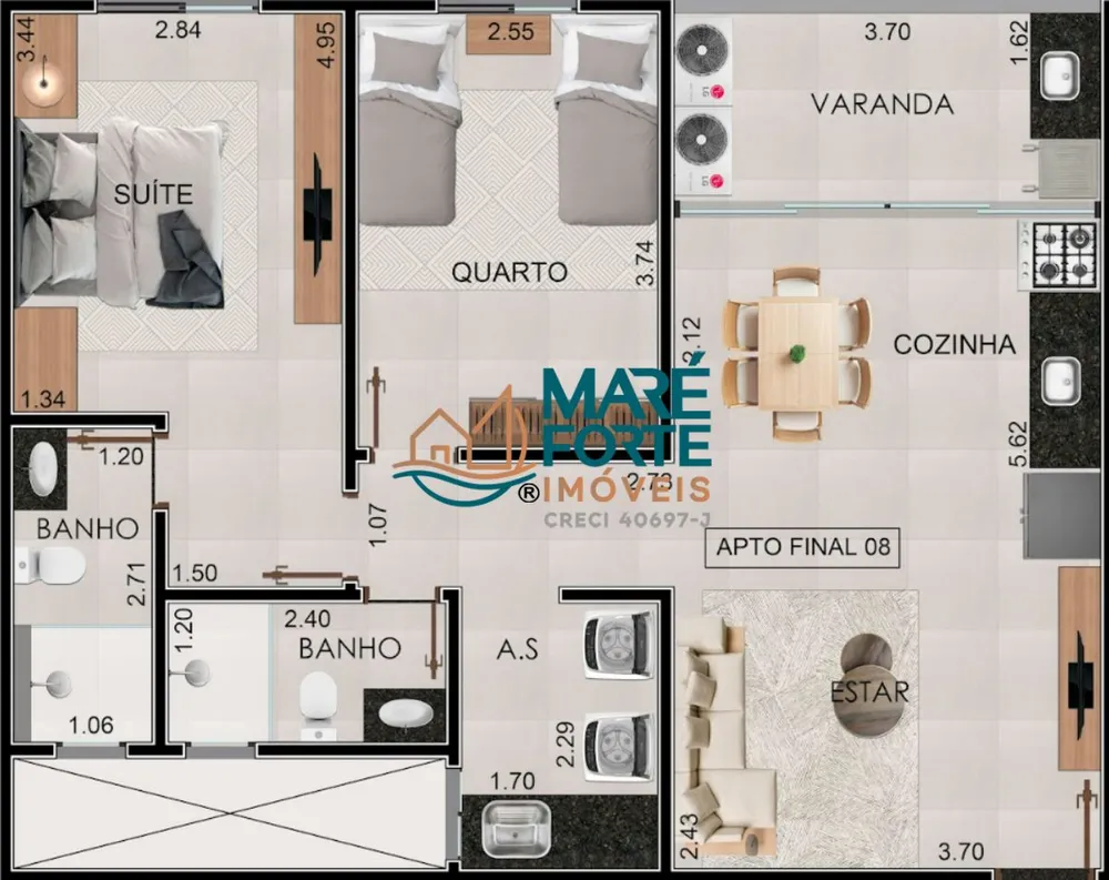 Apartamento, 2 quartos, 70 m² - Foto 12