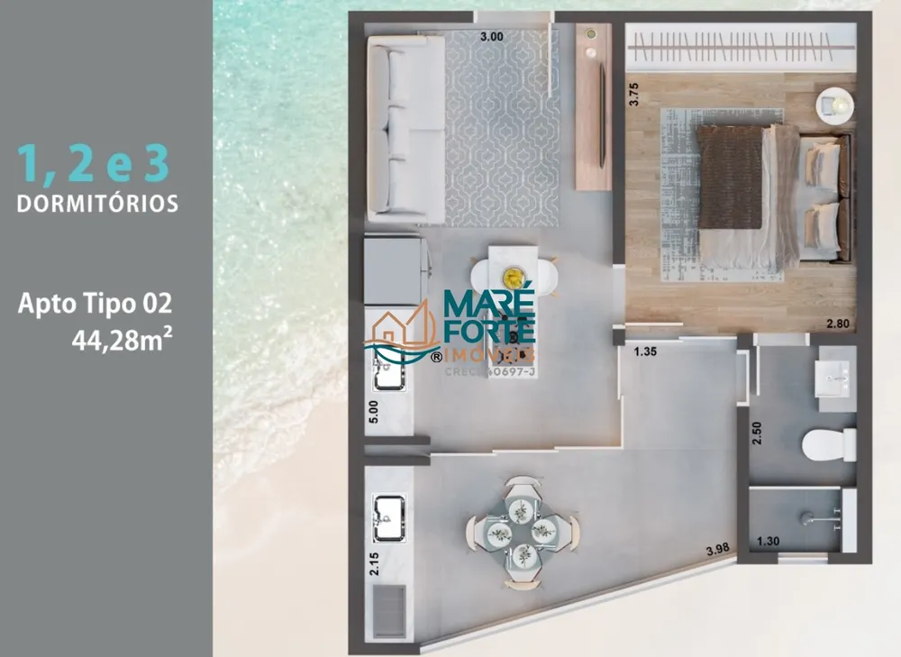 Apartamento, 1 quarto, 44 m² - Foto 9