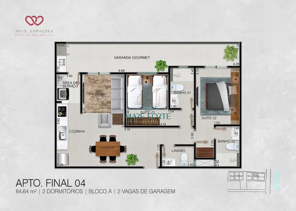 Apartamento, 2 quartos, 80 m² - Foto 10