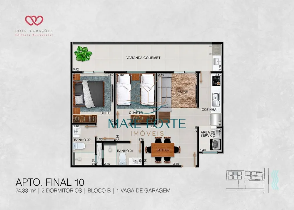 Apartamento, 2 quartos, 80 m² - Foto 13