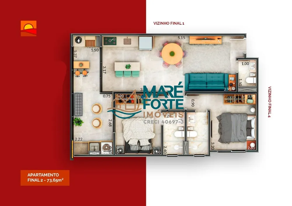 Apartamento, 2 quartos, 73 m² - Foto 7
