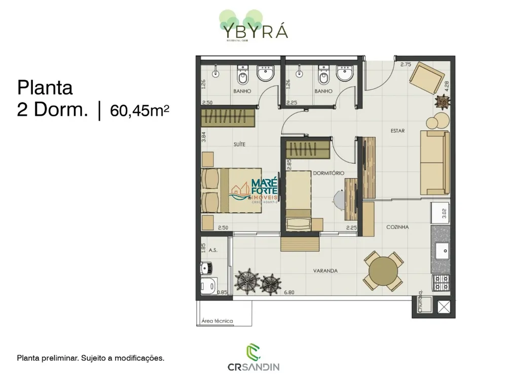 Apartamento, 2 quartos, 60 m² - Foto 5