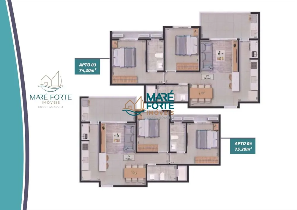 Apartamento, 2 quartos, 74 m² - Foto 3
