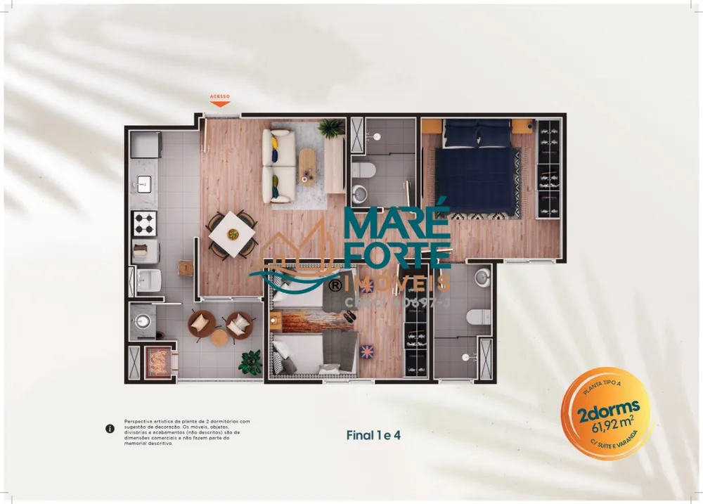 Apartamento, 2 quartos, 61 m² - Foto 6