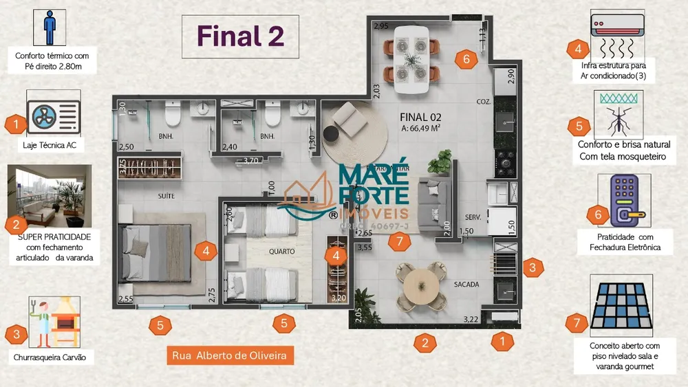 Apartamento, 2 quartos, 66 m² - Foto 3