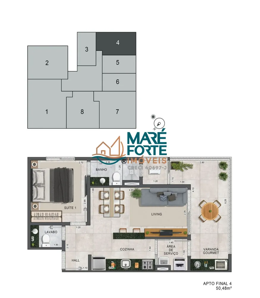 Apartamento, 1 quarto, 50 m² - Foto 9