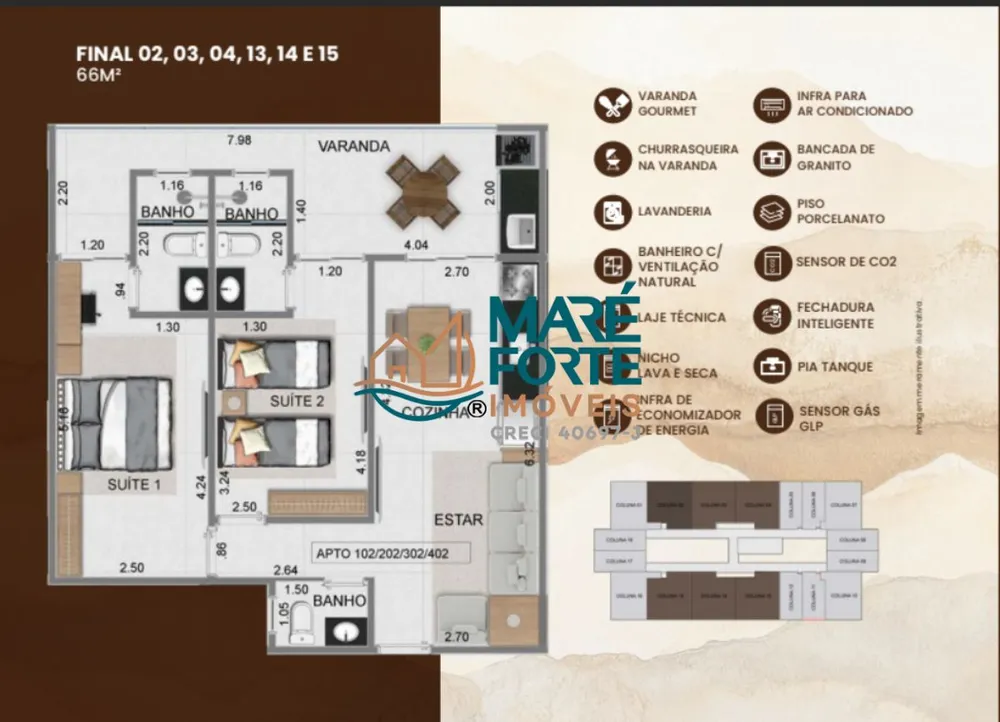 Apartamento, 2 quartos, 66 m² - Foto 10