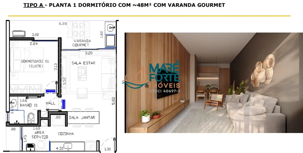 Apartamento, 1 quarto, 50 m² - Foto 7