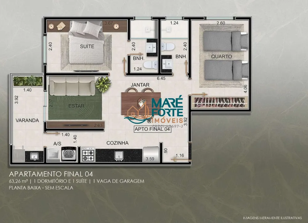 Apartamento, 1 quarto, 44 m² - Foto 11