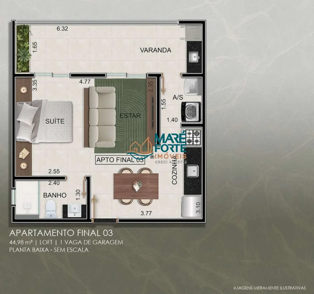 Apartamento, 1 quarto, 44 m² - Foto 10