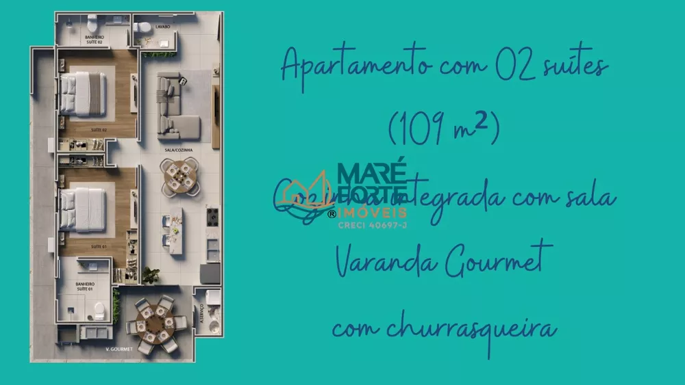 Apartamento, 2 quartos, 109 m² - Foto 2