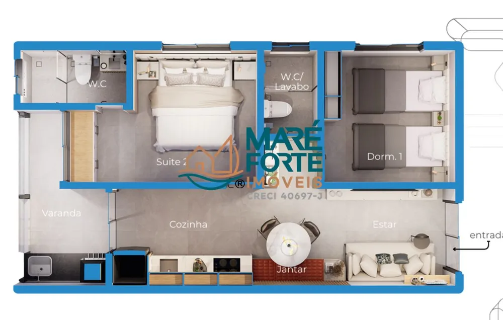 Apartamento, 2 quartos, 56 m² - Foto 12