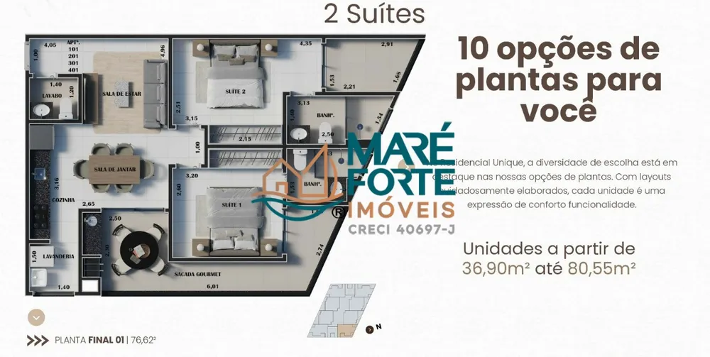 Apartamento, 1 quarto, 36 m² - Foto 1