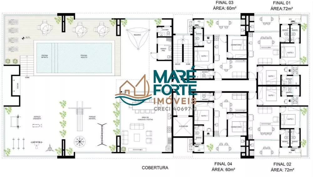 Apartamento, 2 quartos, 60 m² - Foto 2