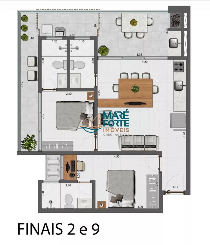 Apartamento, 2 quartos, 60 m² - Foto 7
