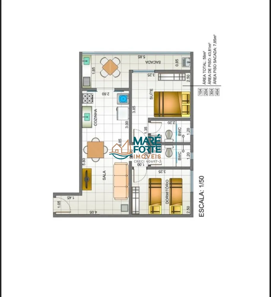 Apartamento, 2 quartos, 56 m² - Foto 7