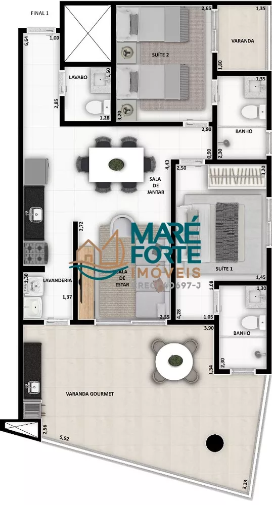 Apartamento, 2 quartos, 78 m² - Foto 3