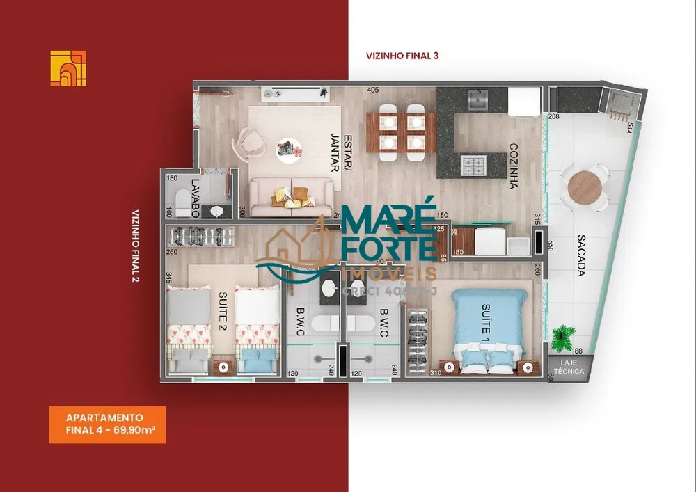 Apartamento, 2 quartos, 69 m² - Foto 8