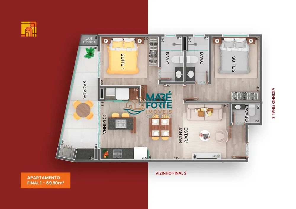 Apartamento, 2 quartos, 69 m² - Foto 5