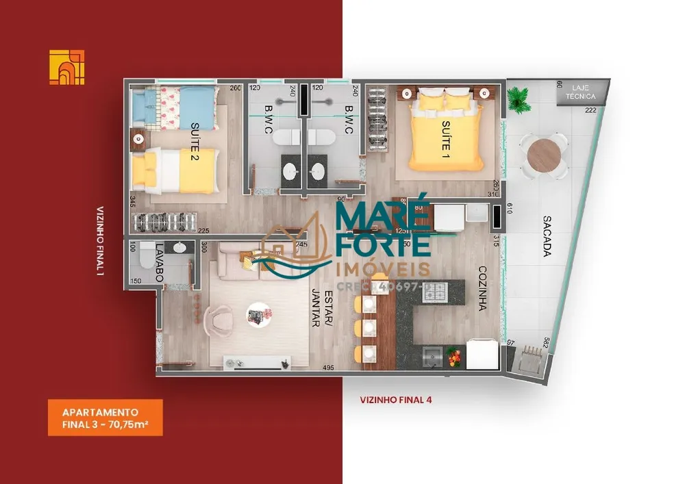Apartamento, 2 quartos, 69 m² - Foto 7