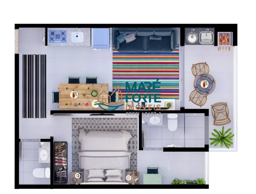 Apartamento, 1 quarto, 43 m² - Foto 1