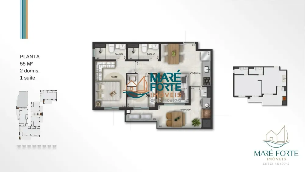 Apartamento, 2 quartos, 55 m² - Foto 7