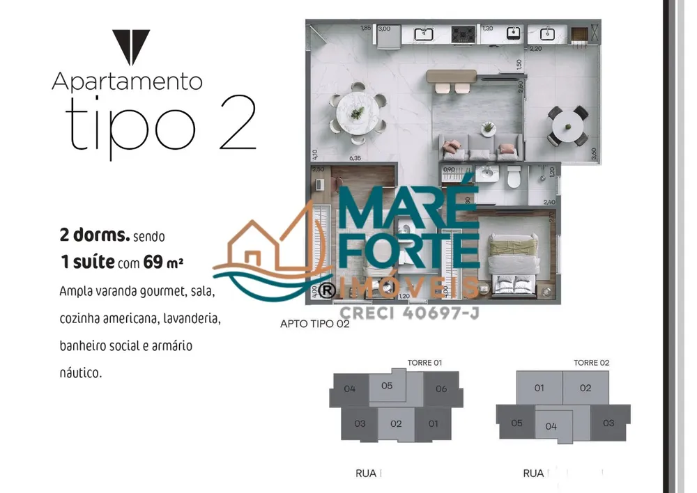 Apartamento, 2 quartos, 69 m² - Foto 6
