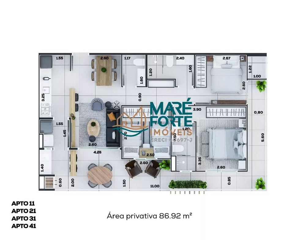 Apartamento, 3 quartos, 86 m² - Foto 1
