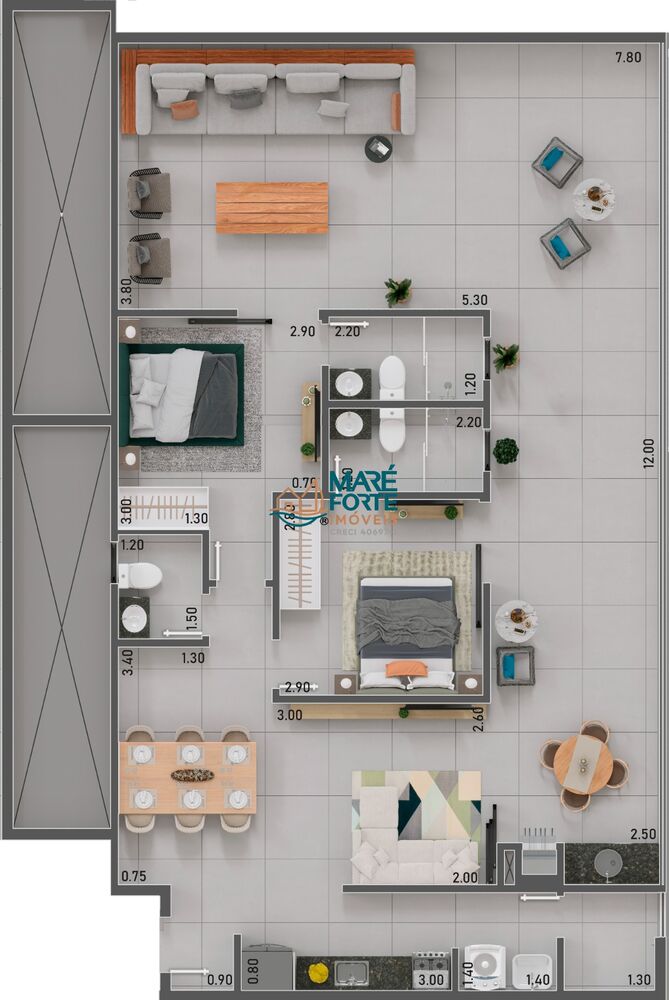 Cobertura, 2 quartos, 106 m² - Foto 11